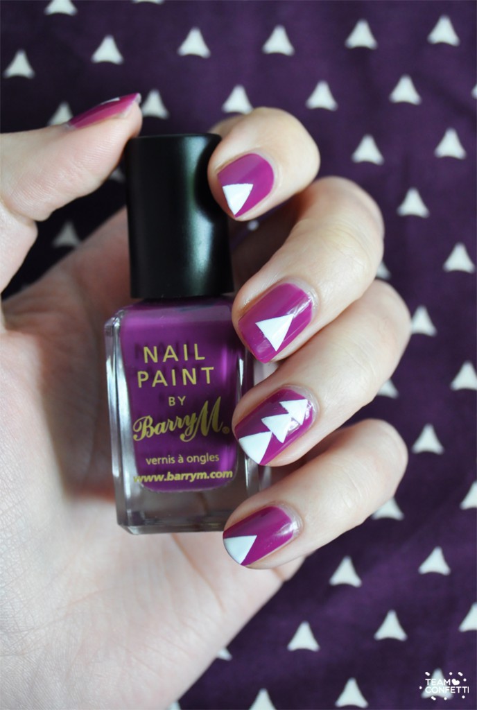 barry m purple nailart swatch