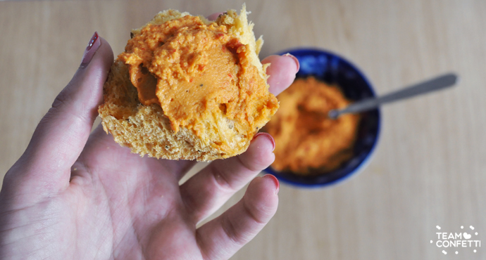 humus with red pepper