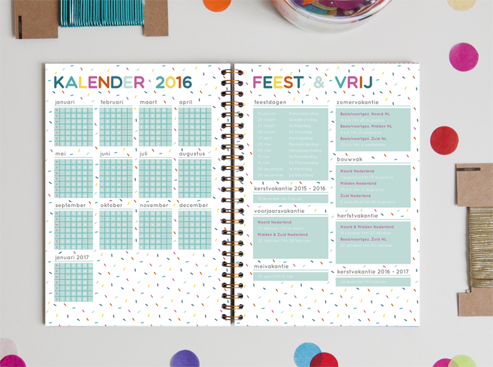 Fjord Reizende handelaar Boven hoofd en schouder Pre-order nu de Team Confetti agenda 2016! | Team Confetti