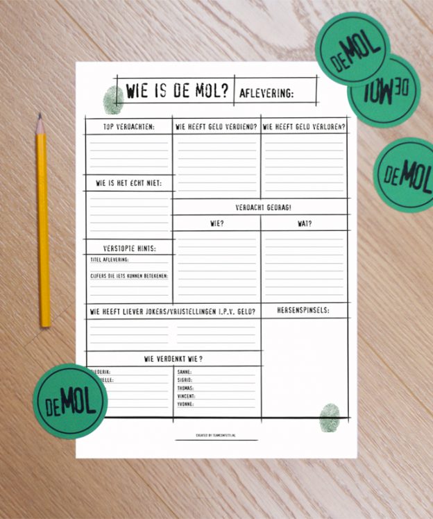 Free printable mollenboekje 2017.