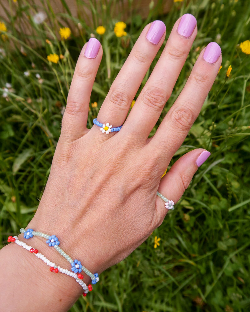 daisy ring - sky blue - Afbeelding 2