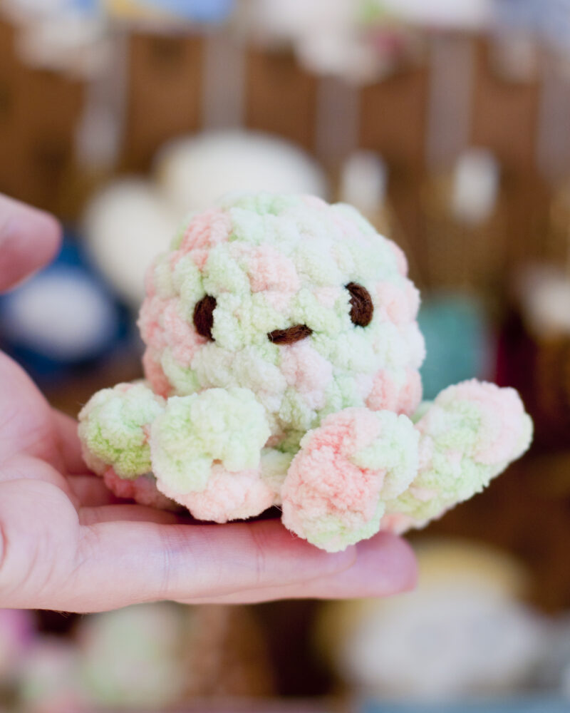 knuffel octopus - groen