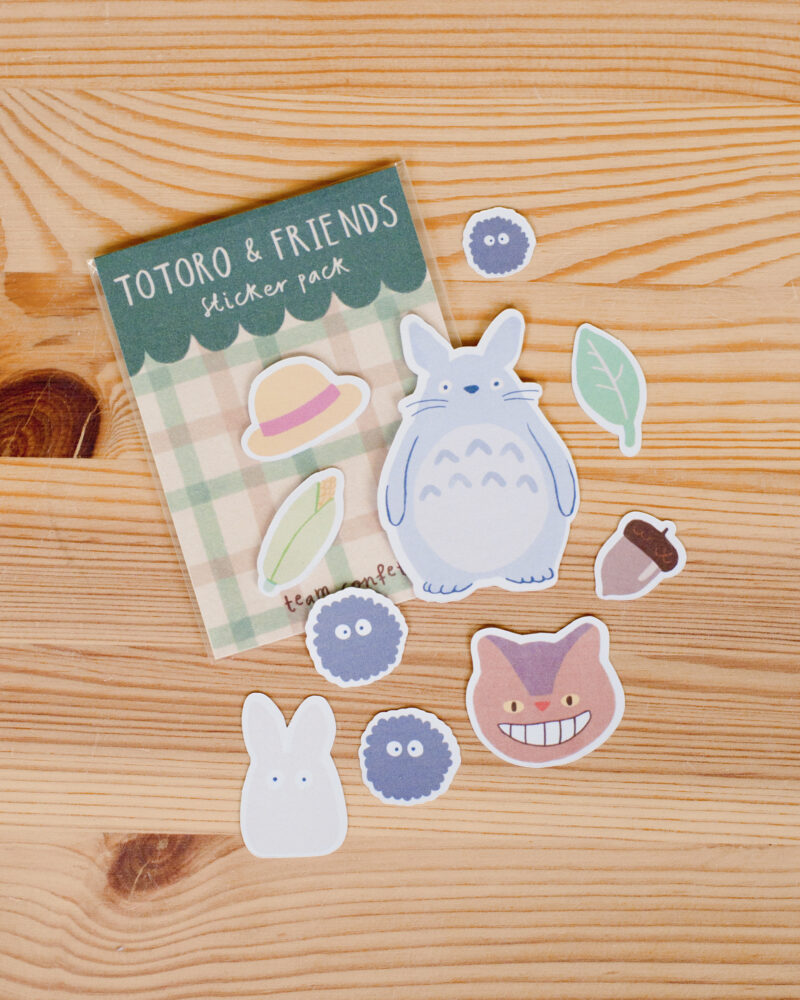 sticker pack - totoro & friends