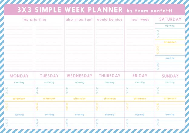 Creëer in vijf stappen je perfecte (simpele) weekplanning.
