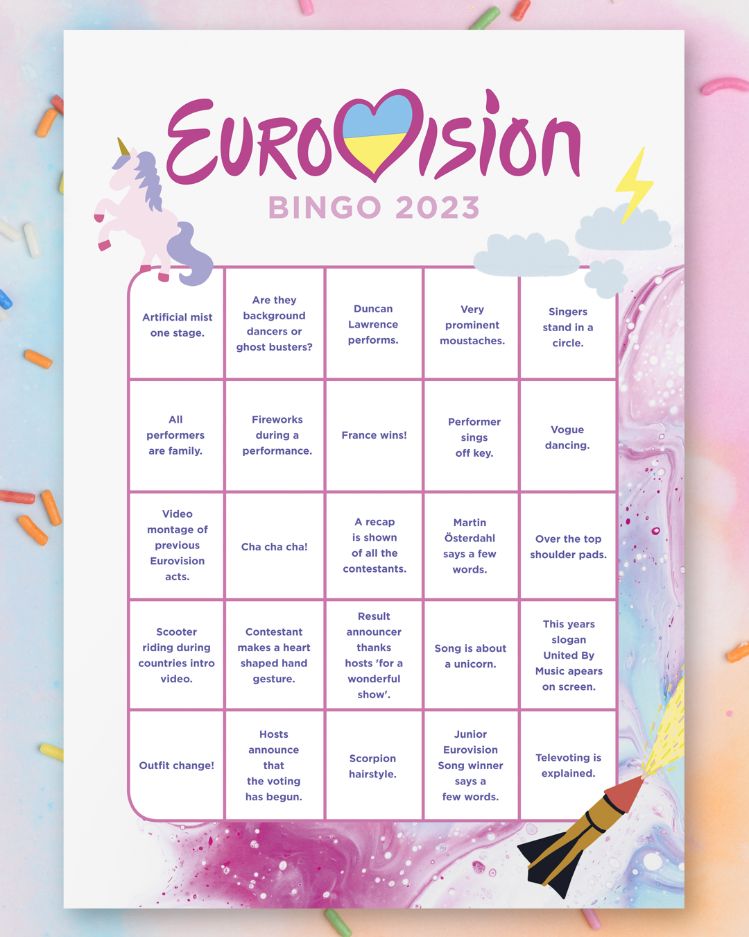 Eurovision Bingo 2023!